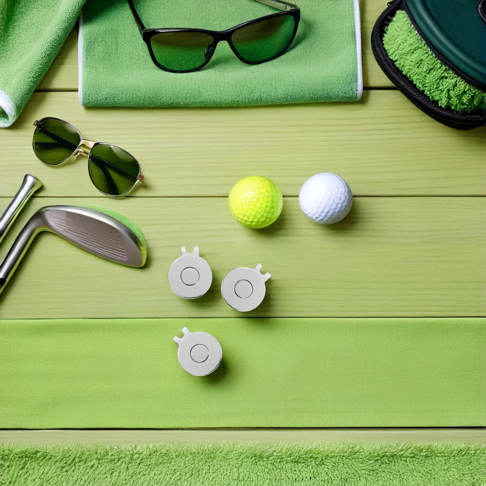 

4Pcs Metal Golf Marker Hat Clips Ball Marker Holders for Caps Gloves Bags Belts Visors Golf Accessories Metal Cap Clips