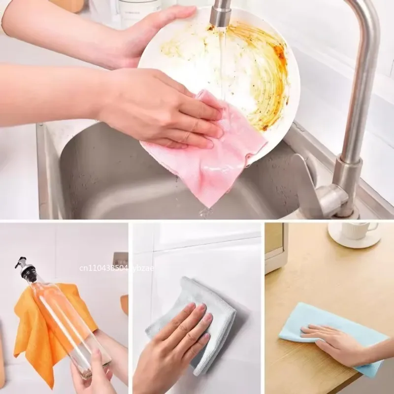 قابلة لإعادة الاستخدام تنظيف مسح المنزلية المطبخ القماش ستوكات لفات المناشف طبق الخرق غسل منشفة ورقية استبدال 1 لفة من 20 ورقة