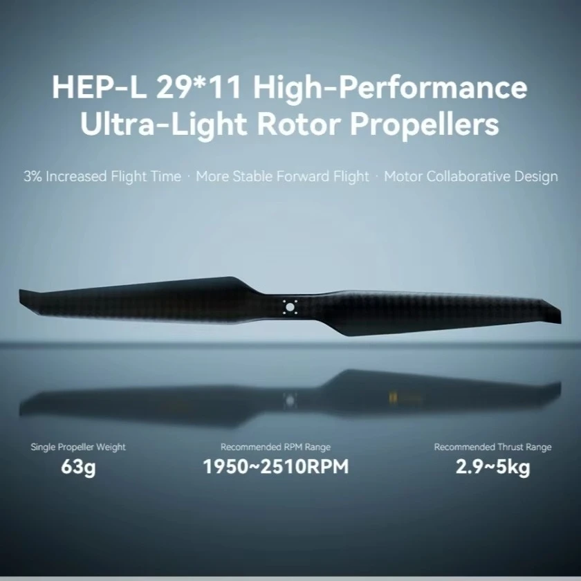 HEP-L 29*11 Carbon Fiber Propeller 29inch CW CCW Ultra Light 26kg Max Thrust for Industrial UAV Drone