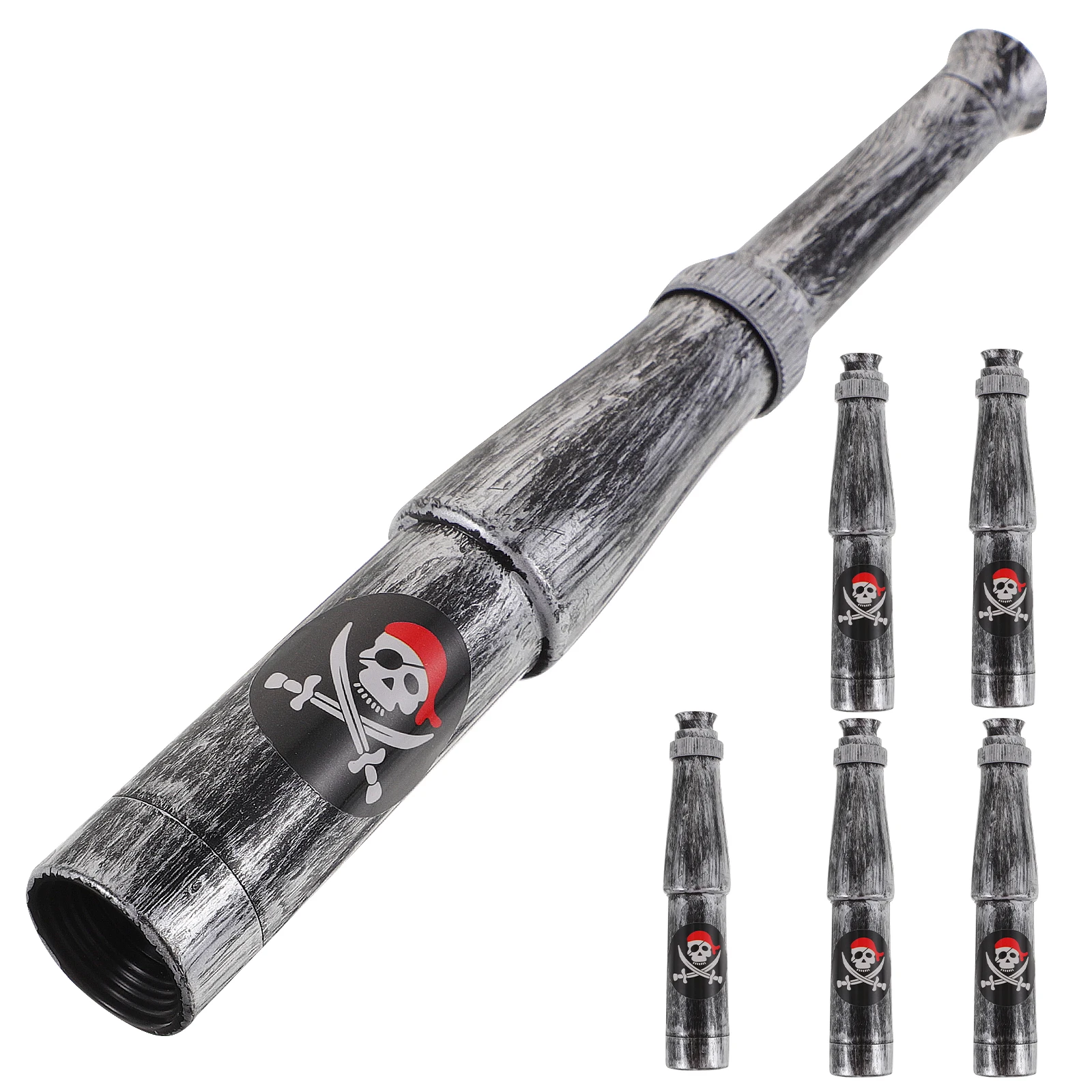 

6 Pcs Makeup Costume Props Pirate Telescope Toys Child Telescopes Handheld Plastic for Kids