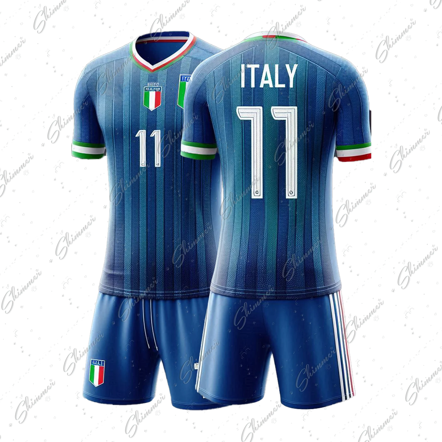 2024 European Cup Italy Jersey New Colorblock Design Adult Size Ronaldo Messi Sets for Children Football Children\'s Clothing