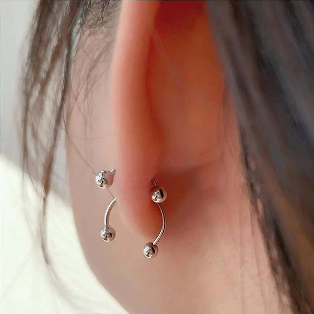 5/70Pcs Set Surgical Steel Body Piercing Jewelry Lot Bulk Nose Ring Tongue Bar Lot Eyebrow Labret Piercing Set Horseshoe Ring