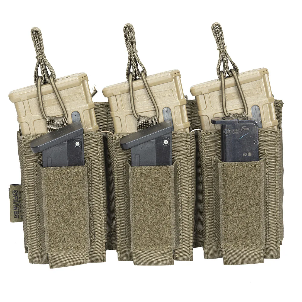 Triplo Mag Tactical Magazine Pouch, Molle Bag, Acessórios de Caça, Torch Holster, 7.62, AK, 74, 47, AR15, M4, 5.56