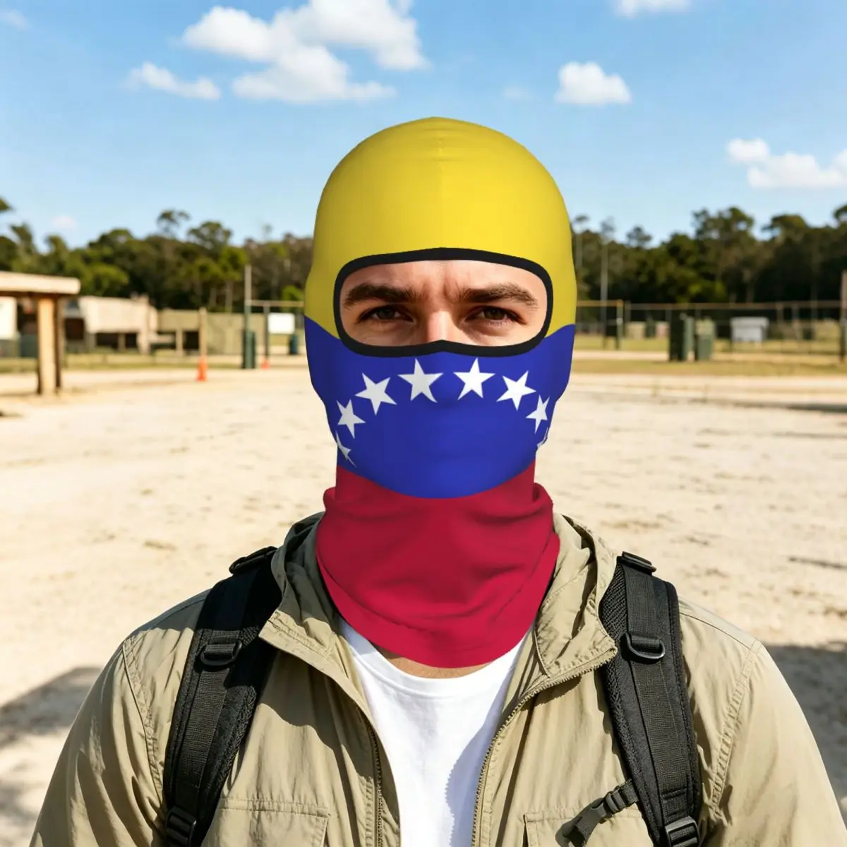 

Venezuela Flag Balaclava Full Face Mask Breathable Motorcycle Winter Warm Full Cover Caps Neck Windproof Dustproof Cycling Caps