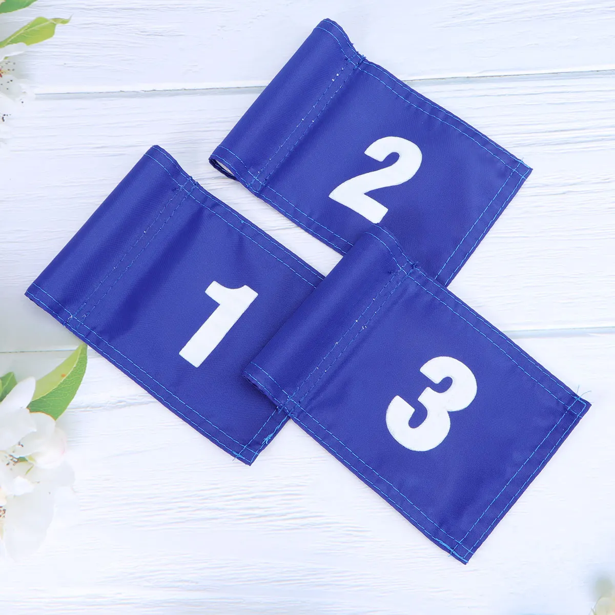 

3pcs Golf Practice Flags Durable Lightweight Training Flags For Yard Putting Green Outdoor Indoor Use 12X18Cm Blue Number 1 2 3