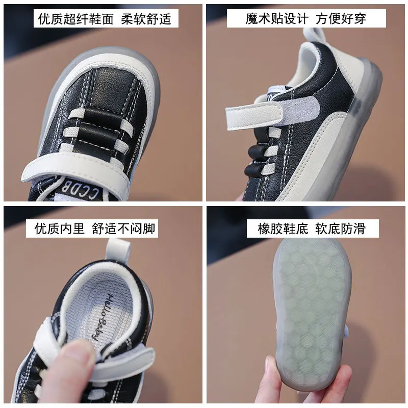 2023 New Spring Baby Shoes Kids Autumn Canvas Shoes Children Casual Sneakers Korean Cartoon Bear Style Kids First Walkers