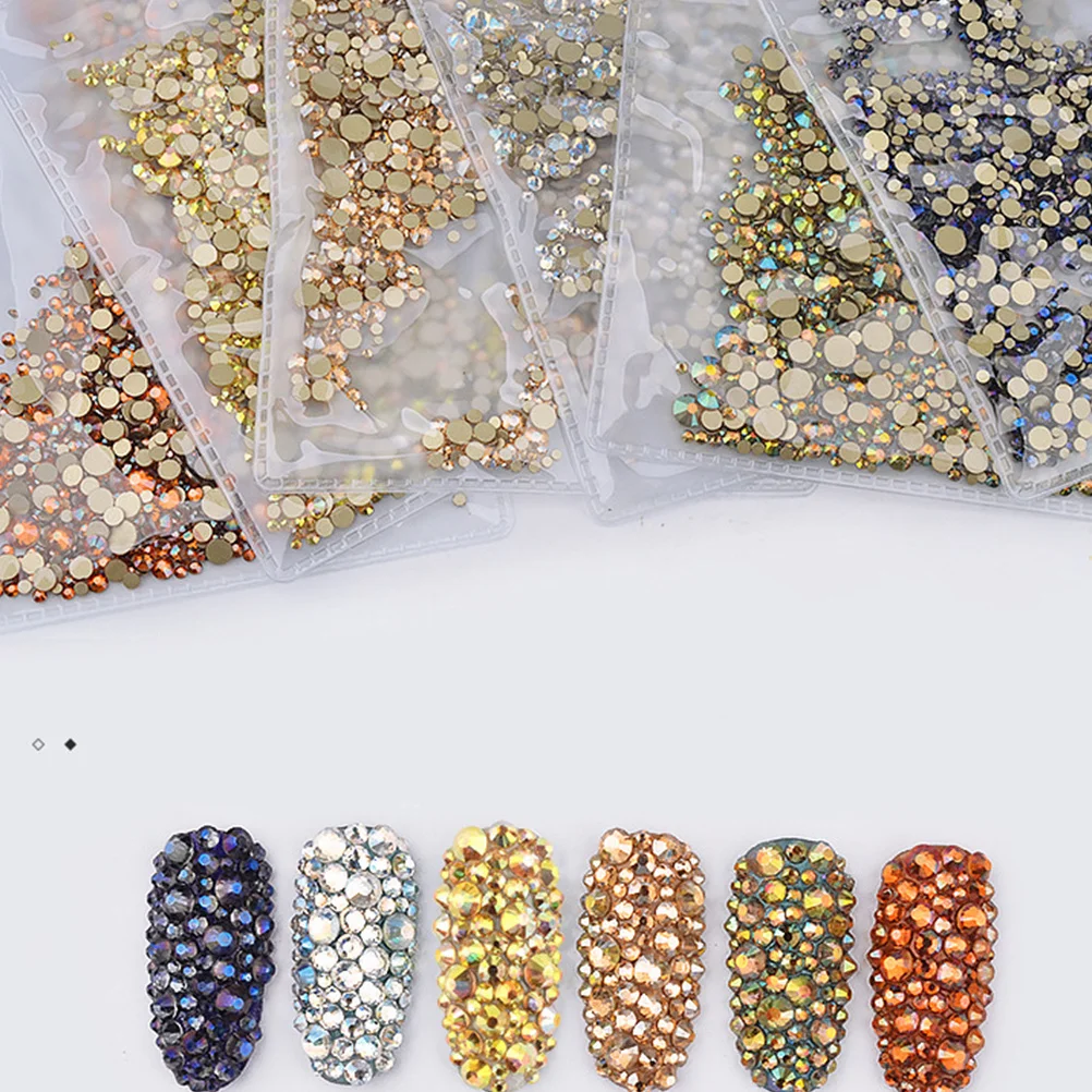 1440Pcs Nail Rhinestones Water Drill Decoration Mixed Sizes Shining Manicure Art Accessories Elegant Diamond Studs for Women