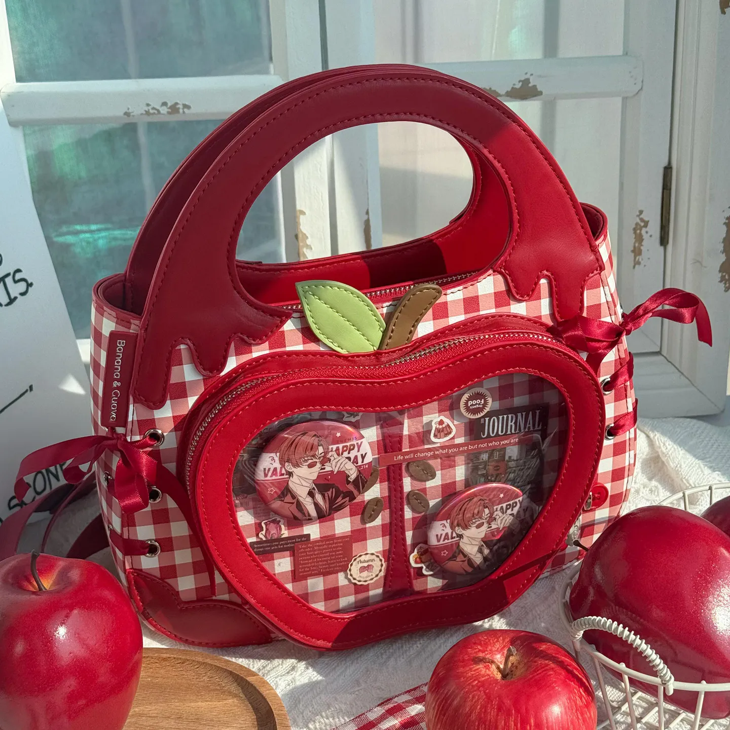 

Anime Love and Deepspace Caleb Cosplay Apple Ita-bag Handbag Cartoon Single-shoulder Bag Sling Bags Removable Shoulder Strap