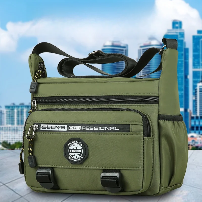 

Large Capaci Men's oulder Bag Waterproof Wear-resistant Busin Casual Crossbody Bag with Multiple kets for Doing Bus...