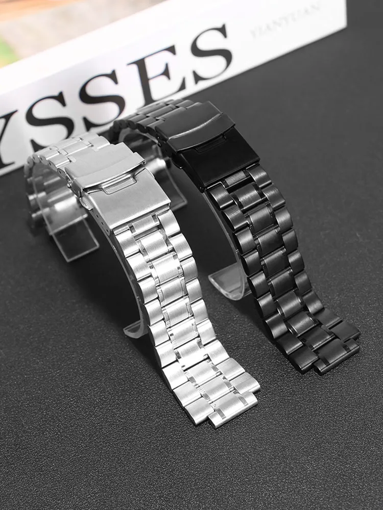 For Timex Tide T2N721 TW2V49000 T2N720 T2N739 Convex Stainless Steel Watch Strap