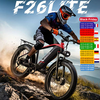 DUOTTS F26 Lite Electric Bike 500W Motor 48V18AH 26 Inch Fat shoot Hill Off Road Full Suspension MTB Electric Bicycle For Adult