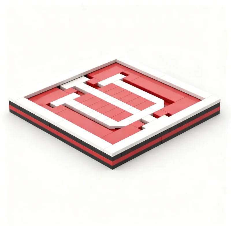 129 pièces MOC Gear Houseware Indiana University Coaster Model Building Blocks Construction Christmas Gift Idea Toy Education