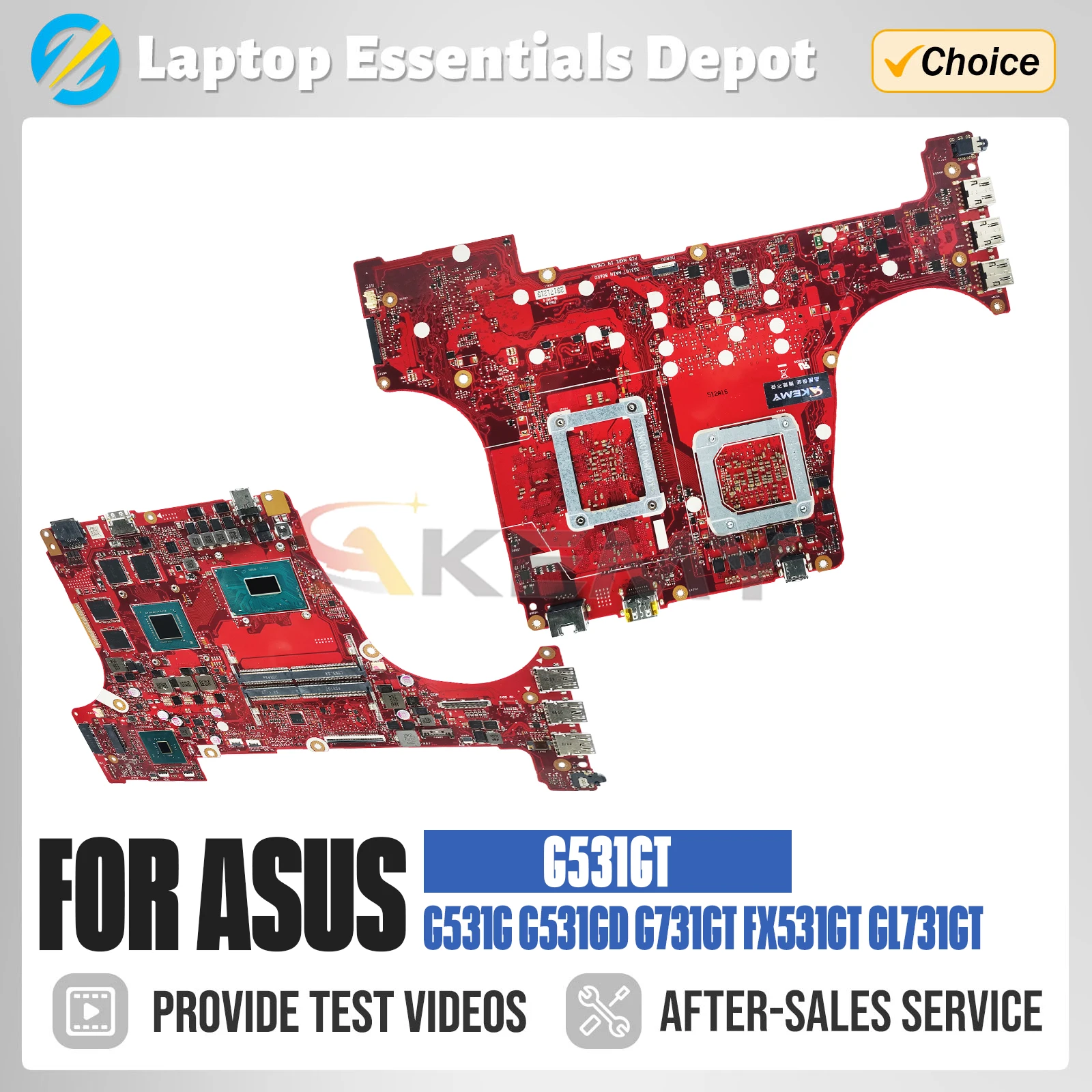 G531GT Laptop Motherboard For ASUS ROG G531G G531GD G731GT GL731GT Mainboard I5-9300H I7-9750H CPU GTX1050/GTX1650 100% Tests OK