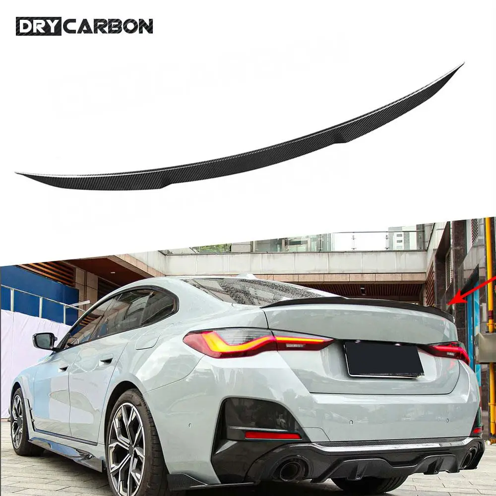 

for BMW 4 Series G26 M Sport Sedan 2020+ Duckbill Rear Trunk Wing Spoiler Car Accessories Dry Carbon Fiber Rear Spoiler Wing