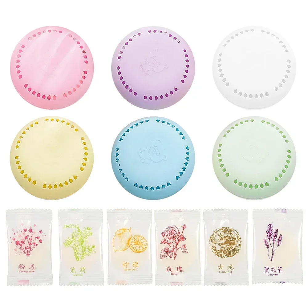 Aromatherapy Fragrance Lasting Deodorization Bathroom Supplies Bedroom Wardrobe Car Home Toilet Deodorant Solid Round Fresher