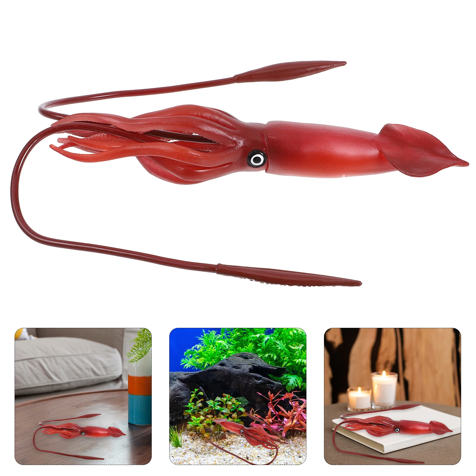 

Simulated Squid Ornaments Sea Animal Toys Ocean Model Figures Sleeve-Fish Octopus Child