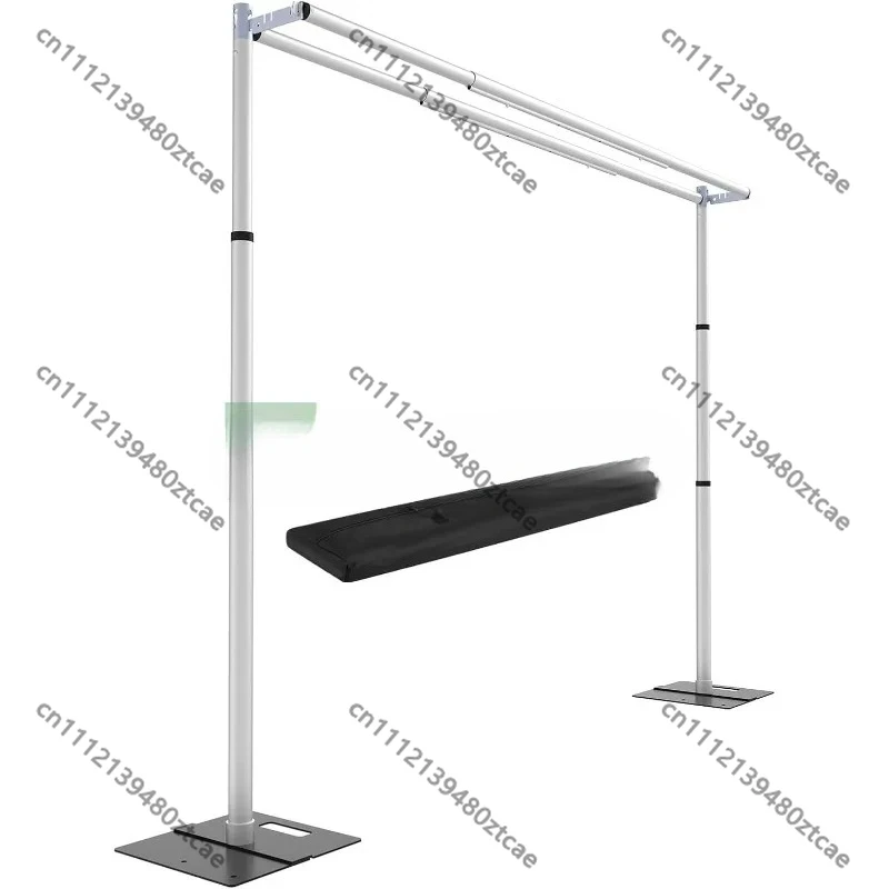 10ft×10ft Double Crossbar Backdrop Stand Kit, Heavy Duty Adjustable Metal Background Frame for Party  Indoor Outdoor Decoration