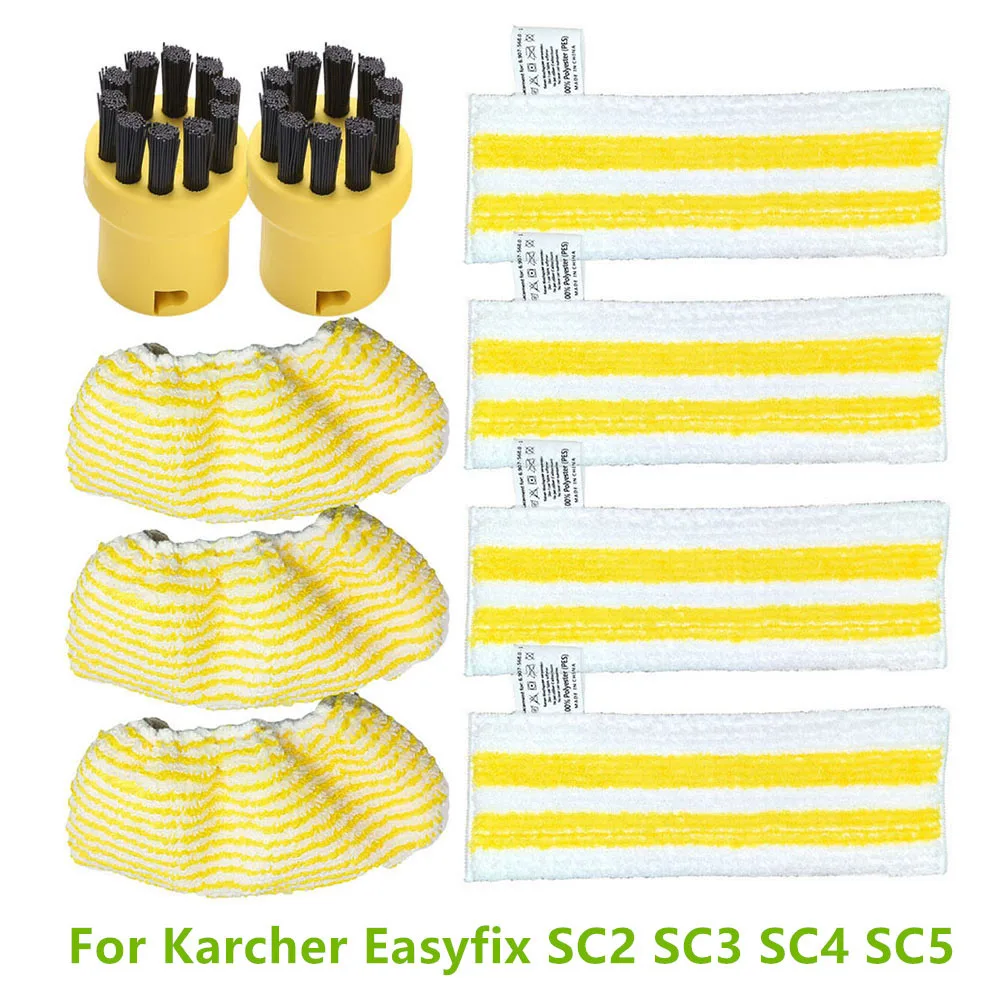 Mop Pad Cover Microfiber Cloth Round Brushes For Karcher Easyfix SC2 SC3 SC4 SC5 Steam Cleaner Accessories