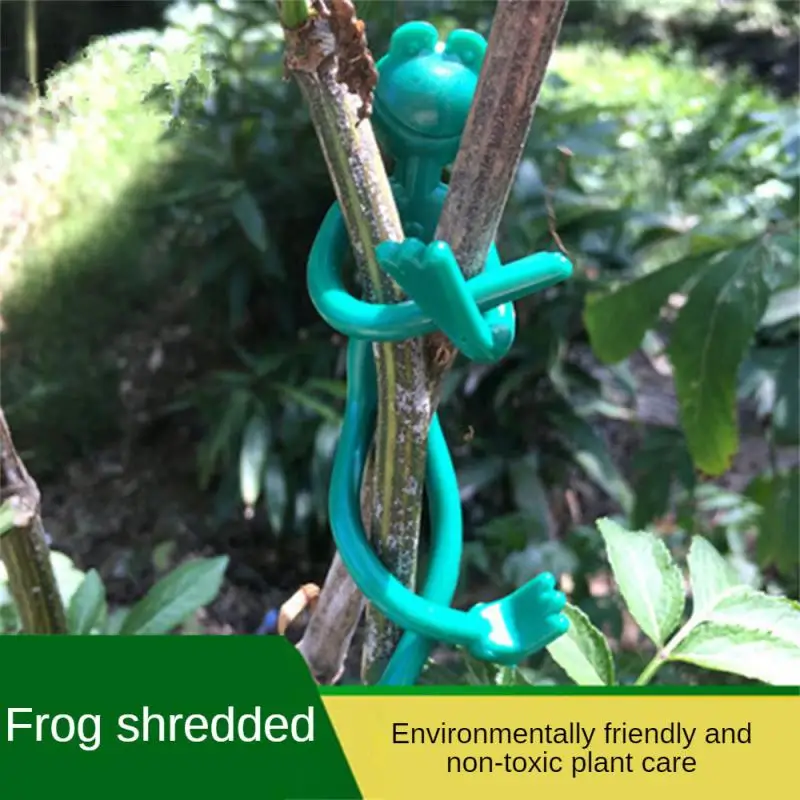 3PCS Strong Flexibility Plant Auxiliary Garden Plant Bundled Buckle Household Plant Ties Vegetation Decoration Frog