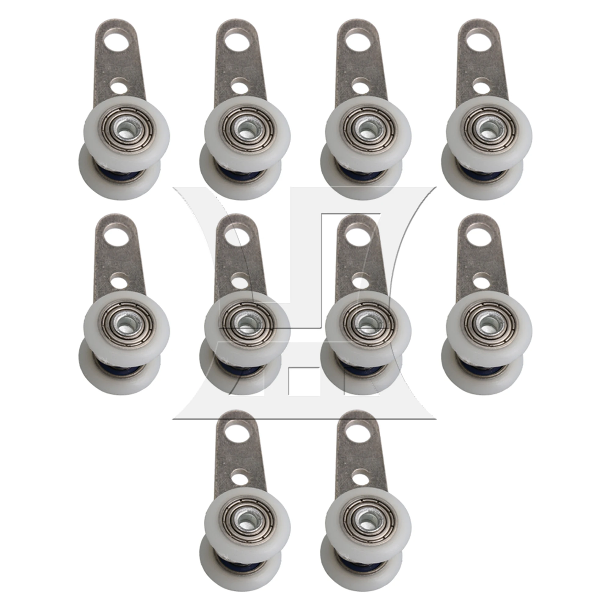 

BQLZR 10PCS Hanging Wheel with Bearing Pulley Block for Glass Cabinet Bookcase