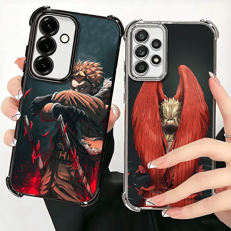 MHA My Hero Hawks Plating Phone Case For Samsung A17 A57 A27 A37 A16 A56 A26 A36 A15 A55 A25 A35 A14 A54 A24 A34 A13 A53 A23 A33