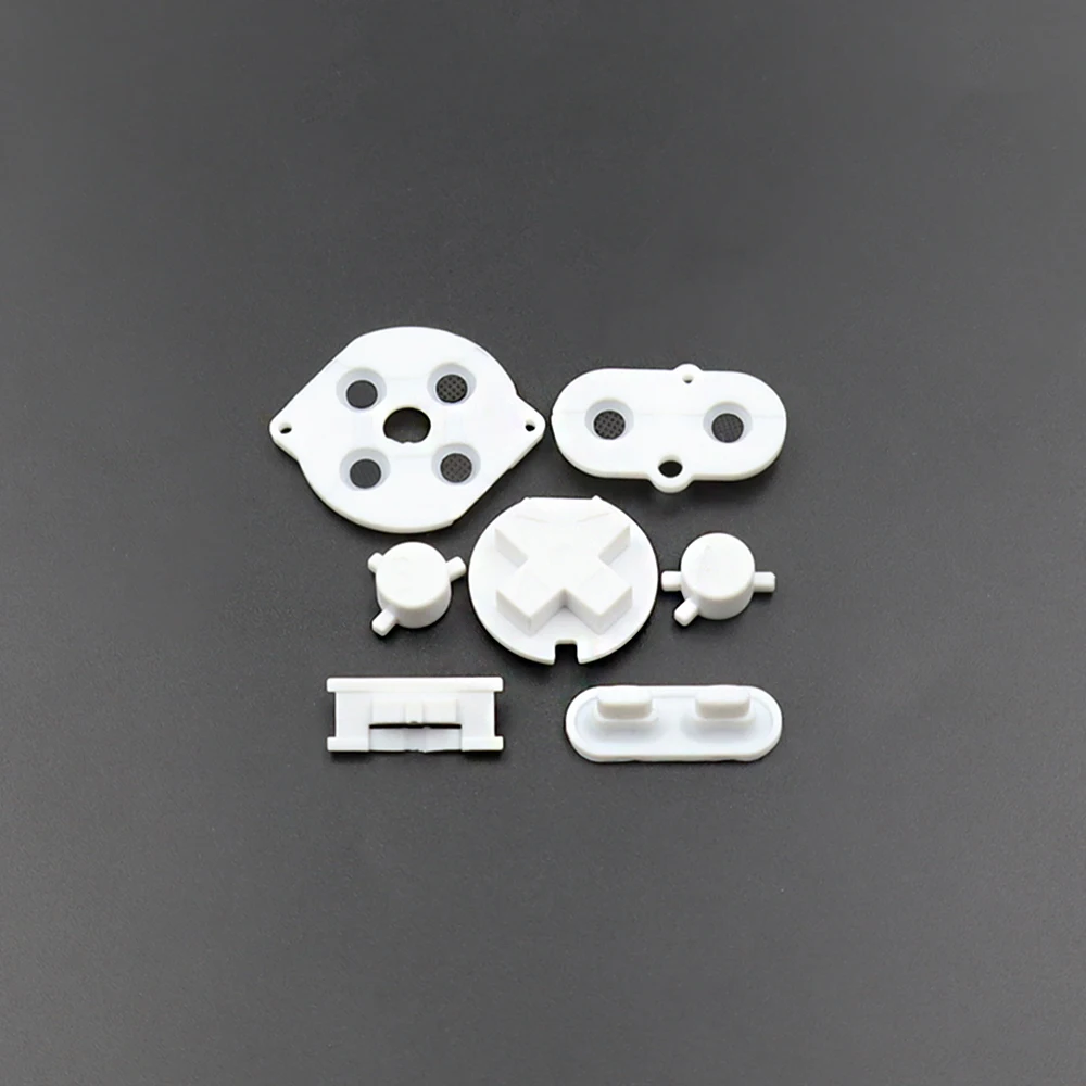 For GBC Full Button Replacement Kit A B Buttons With Conductive Rubber Pads Multi Colors