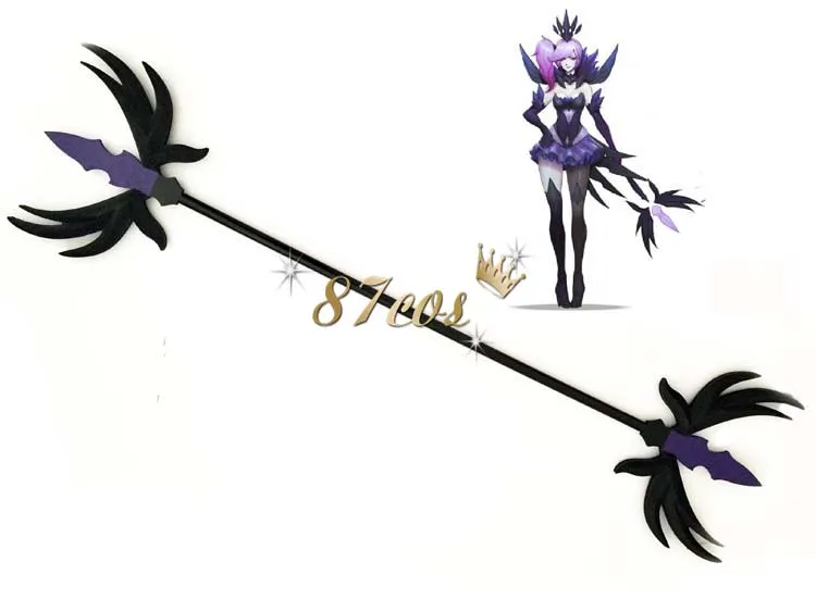 

Luxanna Crownguard League of Legends Dark Staff Cosplay Weapons Halloween Christmas Party Props for Comic Show