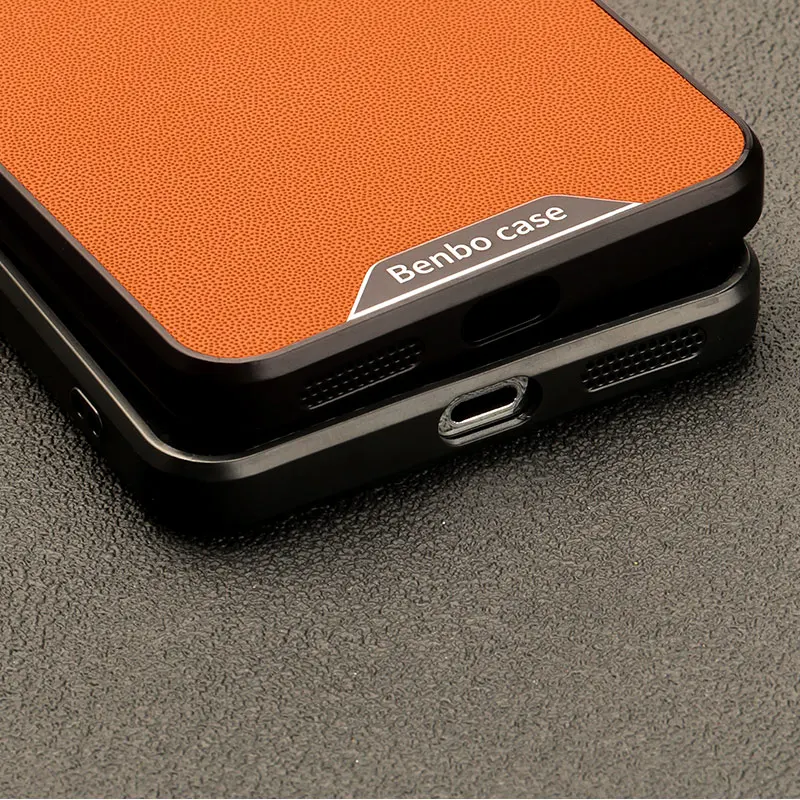 Luxuriöse Benbo-Leder-Handyhülle für iPhone 11 12 13 14 15 16 Plus 17 e Pro Max Air Modische Stoßfeste Rückseite Fundas – Detail 14