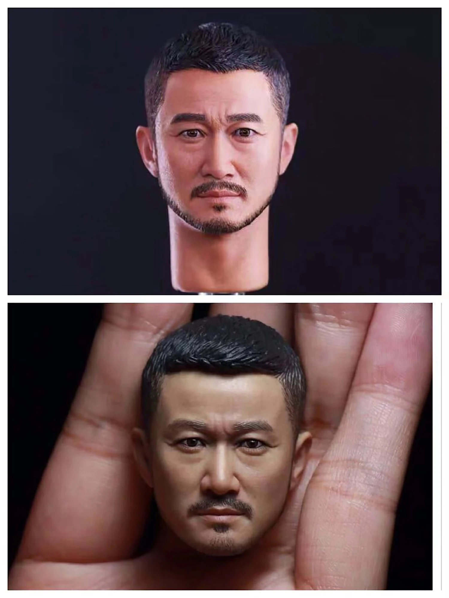 

1/6 Scale Beard Wu Jing Director Actor Head Carving Sculpt Model Toys