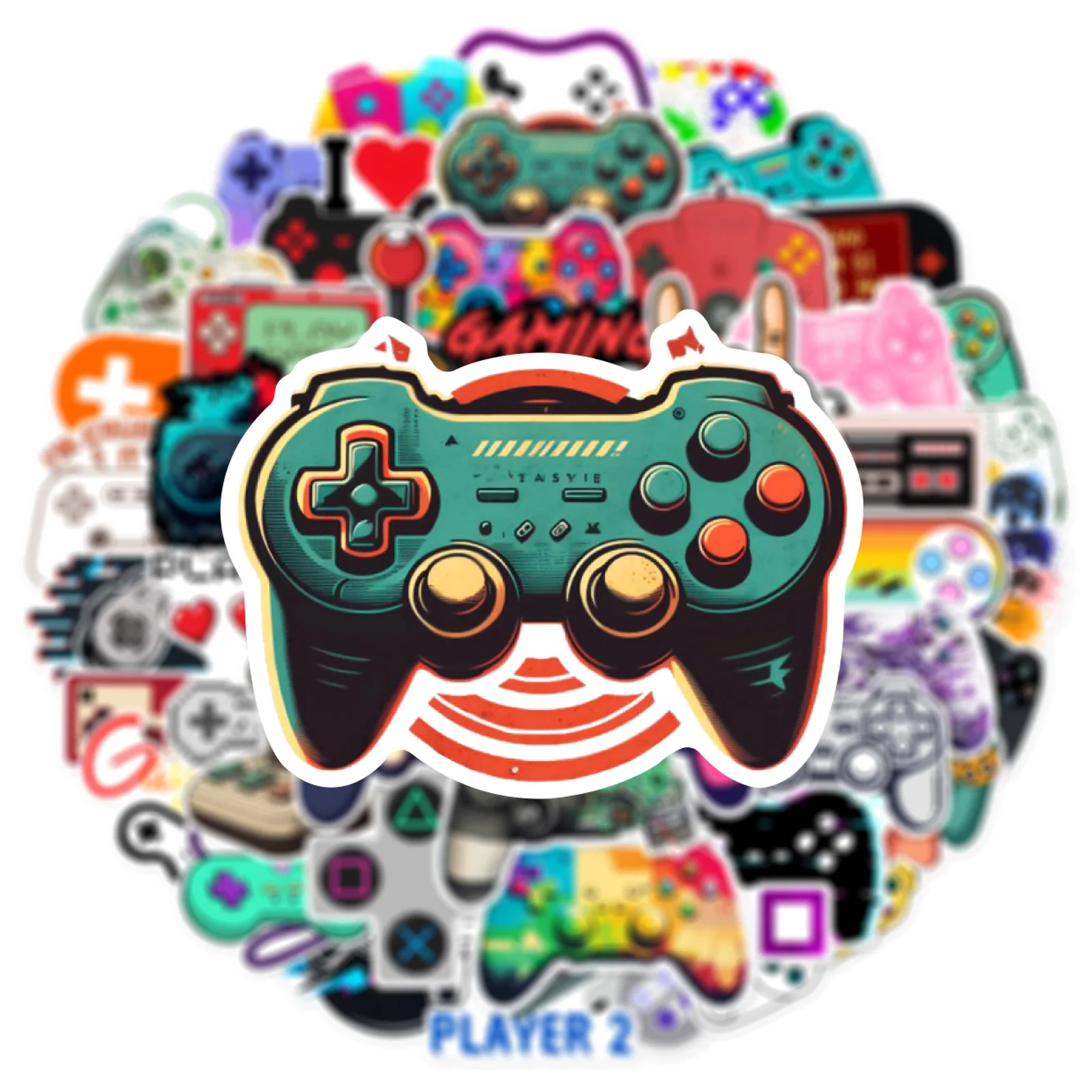 10/25/50pcs Gamepad Joypad Graffiti Stickers for DIY Scrapbooking Phone Laptop Pad Guitar Suitcase Car Skateboard Helmet Bottle