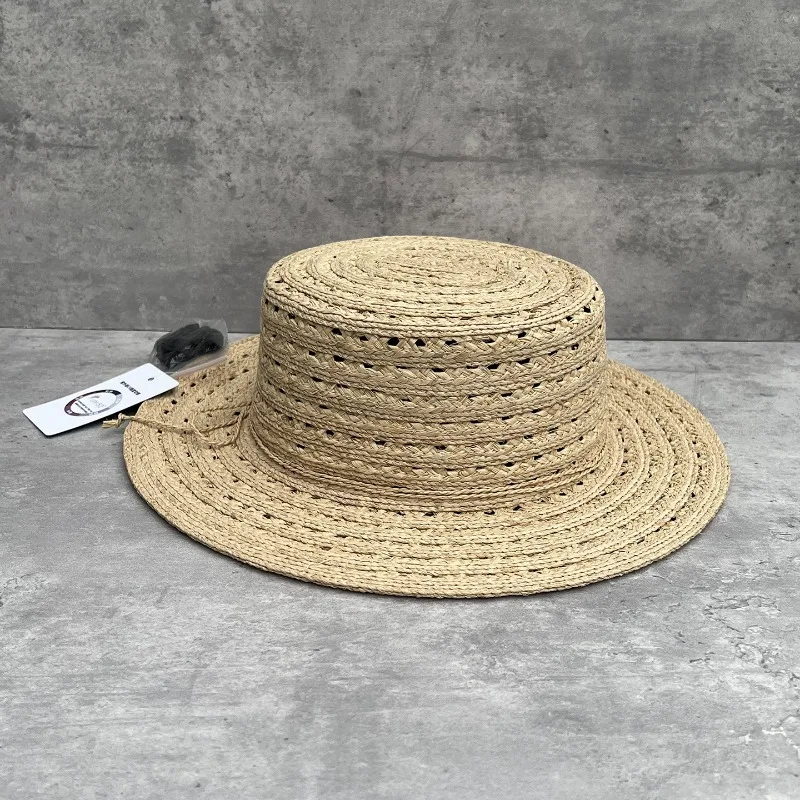 Women's Summer New Hollow Out Layered Raffia Straw Hat Versatile Slim Face