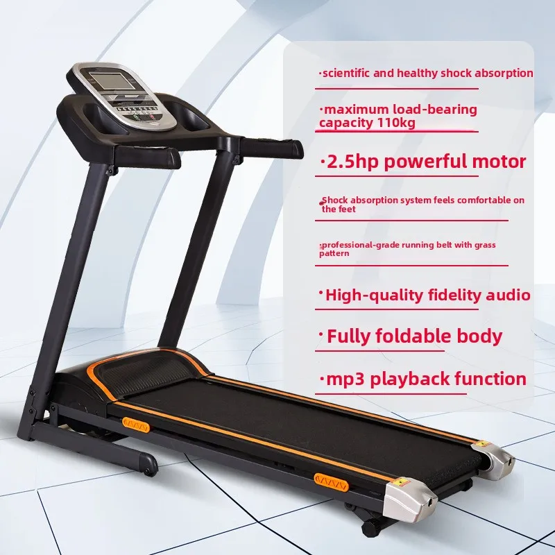 

2026 New Ultra-Quiet 2.5HP Foldable Smart Electric Treadmill with Speed Adjustment and Shock-Absorbing Features for Home Use