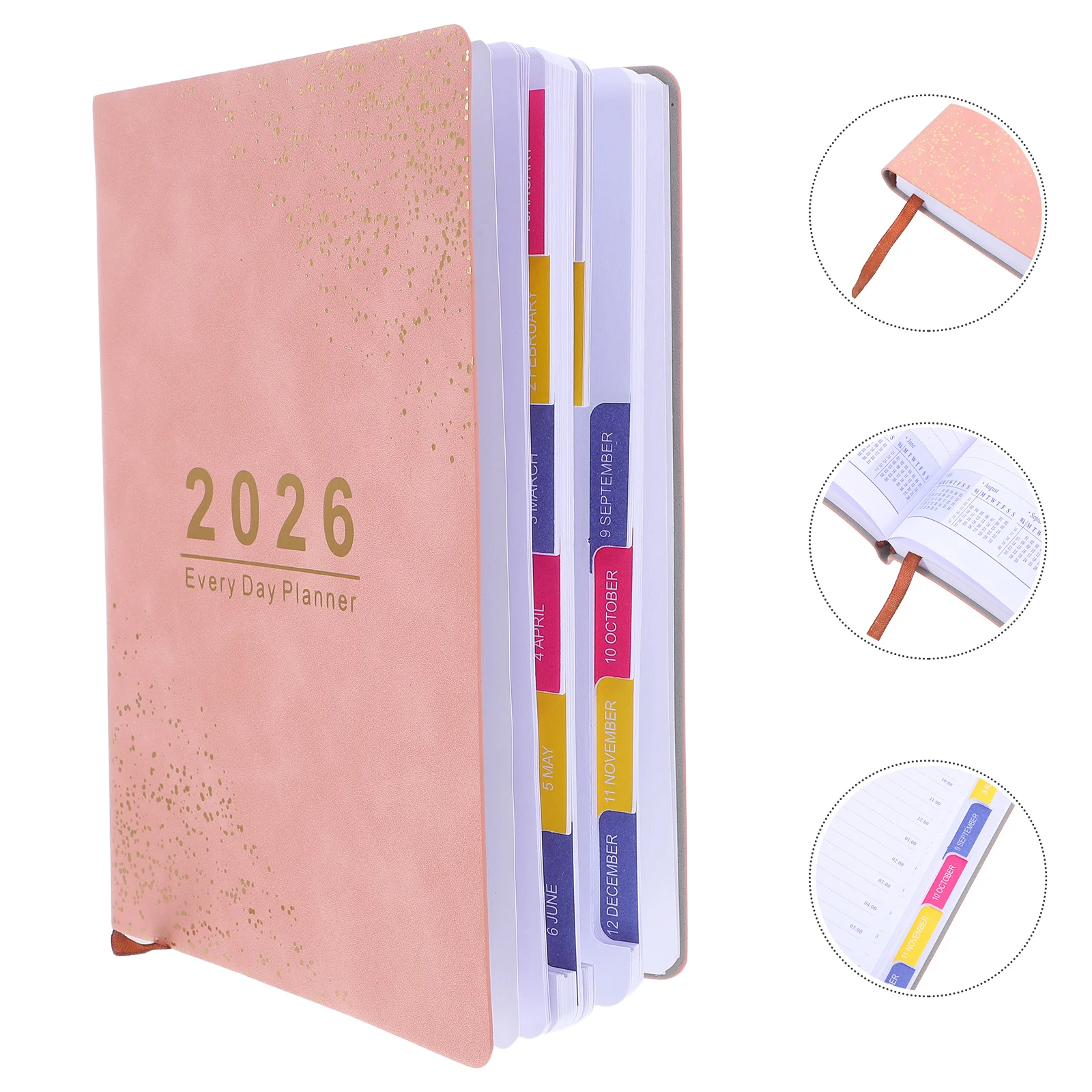 

2026 Daily Planner Monthly Weekly Calendar Book January to December A5 Size Teacher Student Organizer Schedule Book