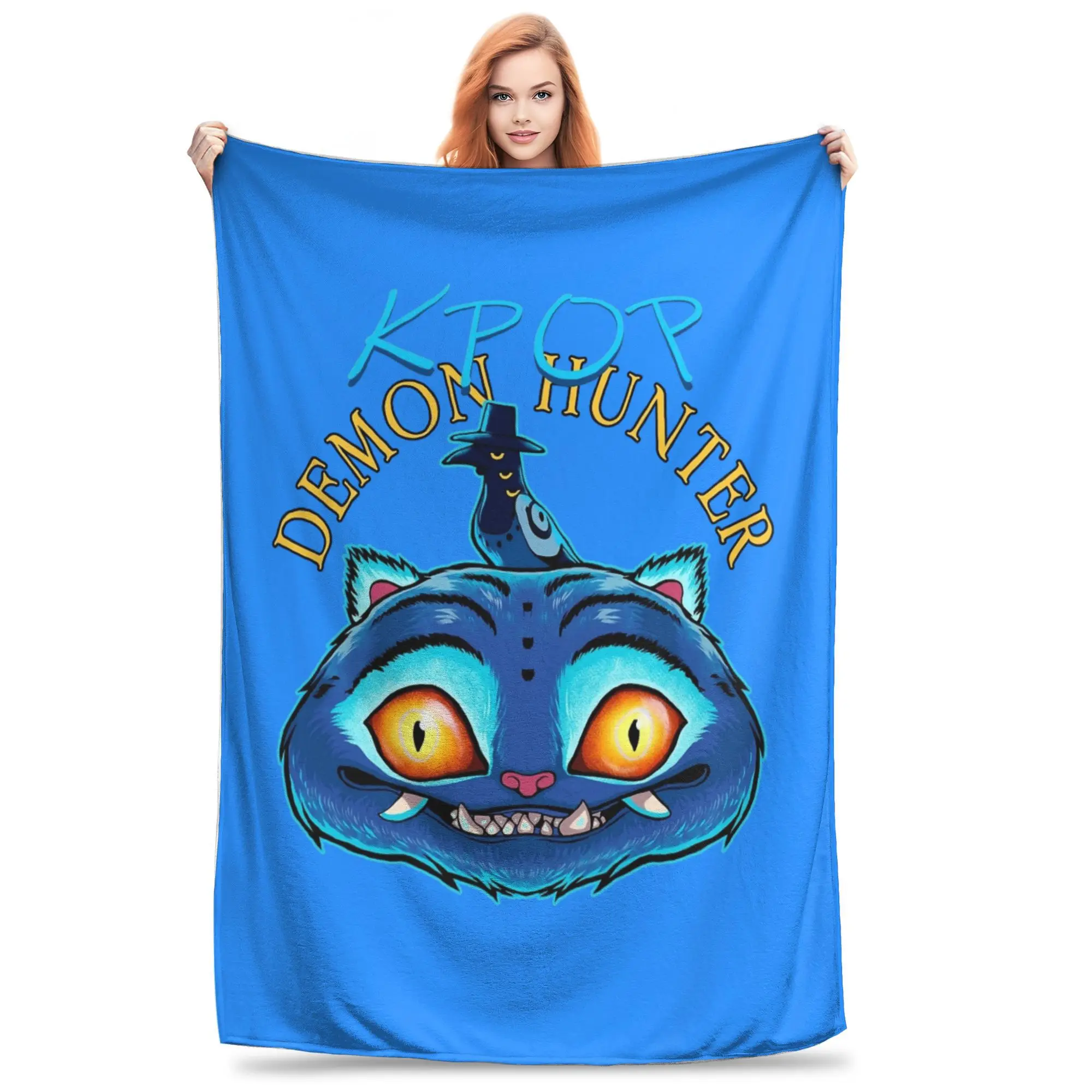 

Одеяло Saja Boys Kpop Demon Hunters, бархатное одеяло Derpy Tiger, ультра-мягкое одеяло для дома, дивана, спальни, одеяло