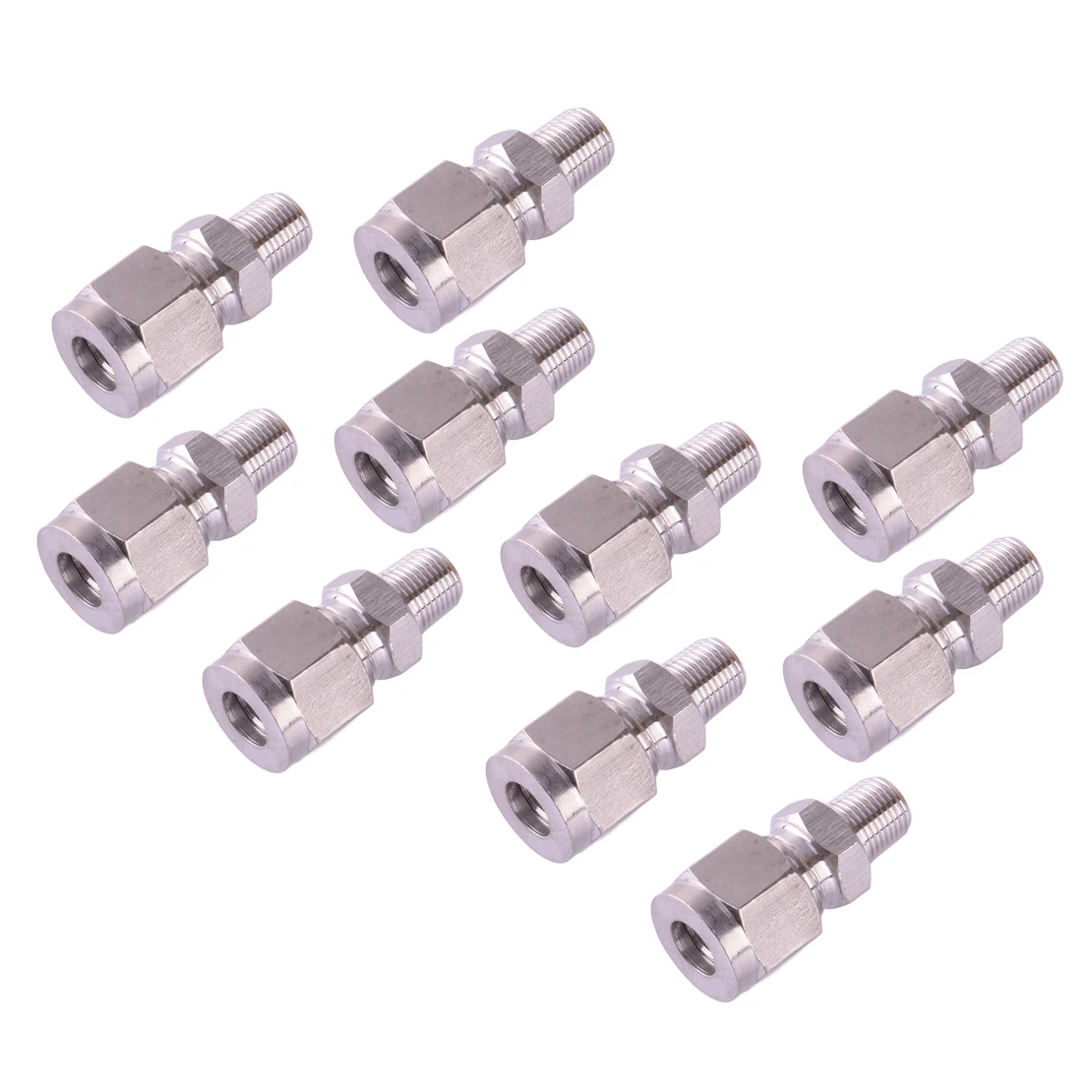 

NEW Universal 10Pcs Car Auto 1/8" 8mm Tire Changer Machine Air Pipe Valve Fitting Clamp Straight Joint