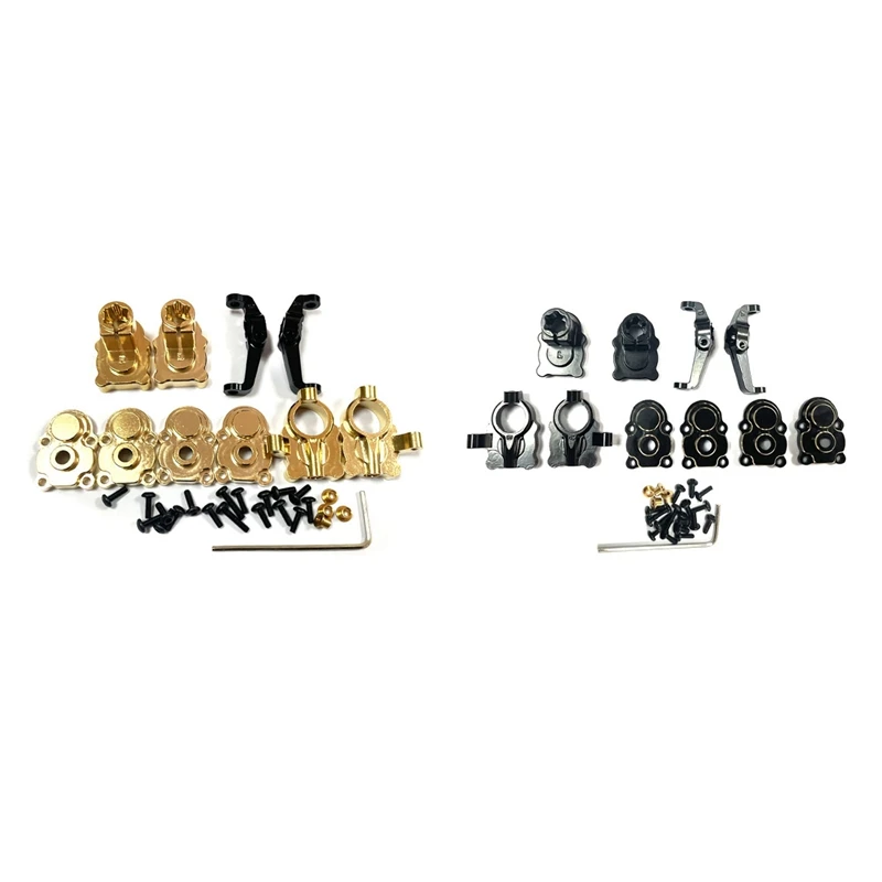 

For FMS FCX24 Brass Front And Rear Portal Housing Set 1/24 RC Crawler Car Upgrades Parts Accessories