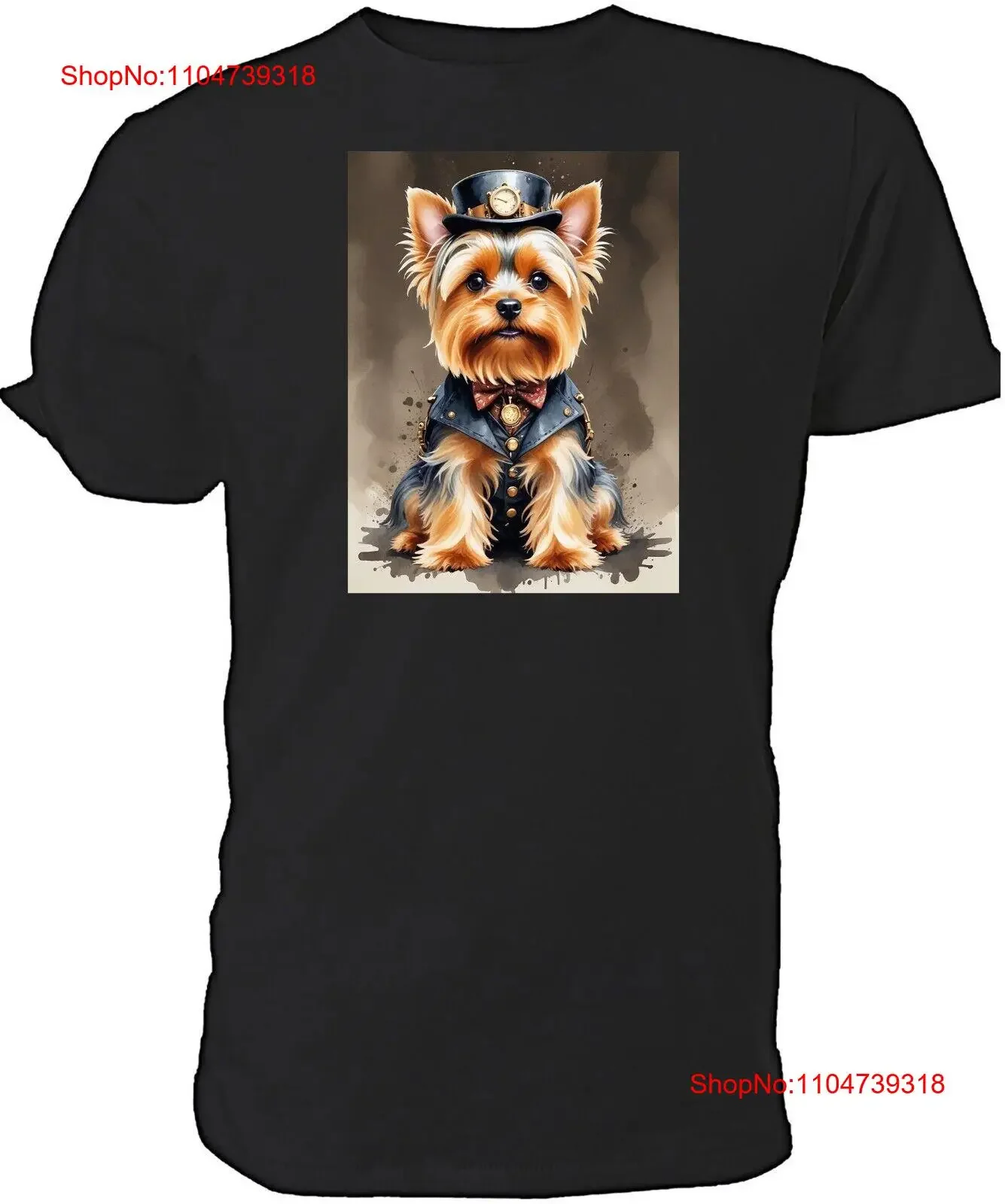 تي شيرت Steam Punk Yorkshire Terrier اختيار الألوان مقاسات للرجال والنساء والأطفال عتيق مغسول ناعم للجنسين موضة أوم #1