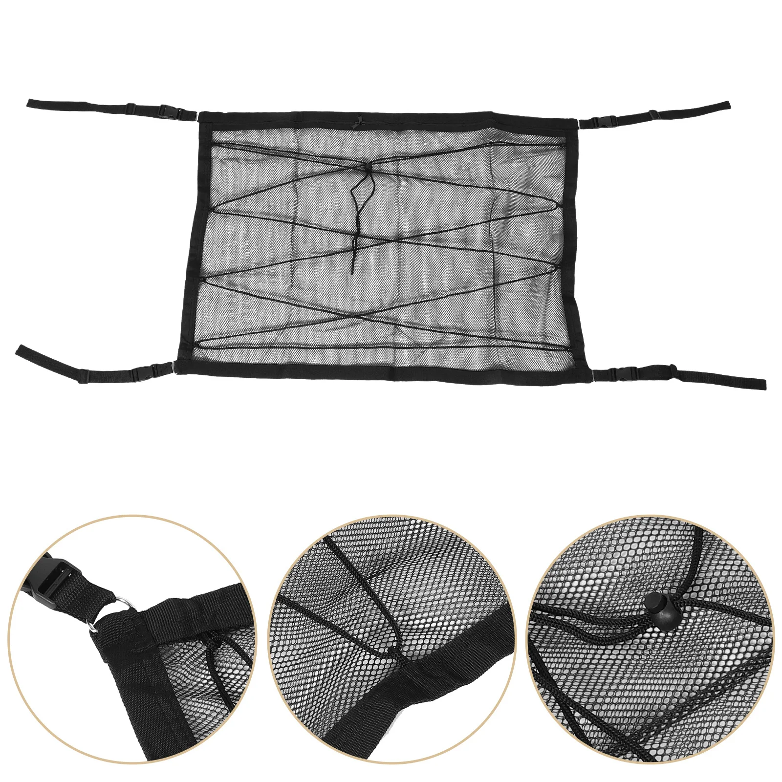 

Ceiling Storage Net Large Capacity Zipper Closure Car Roof Cargo Net For Suv Truck Rv Overhead Organizer Interior Roof