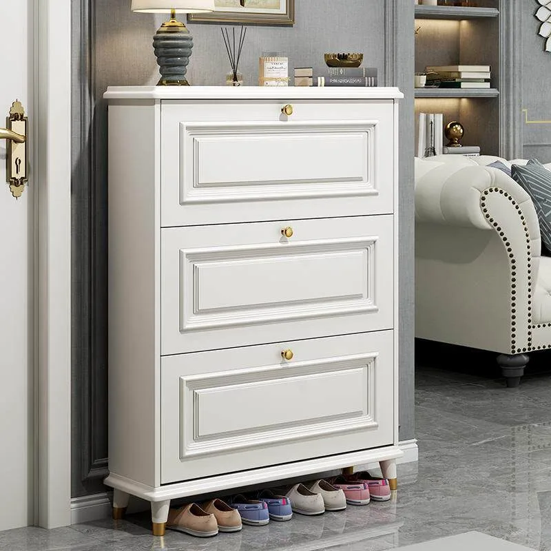 American ultra-thin tipping bucket shoe cabinet household door indoor new 2025 popular entrance entrance cabinet integrated smal