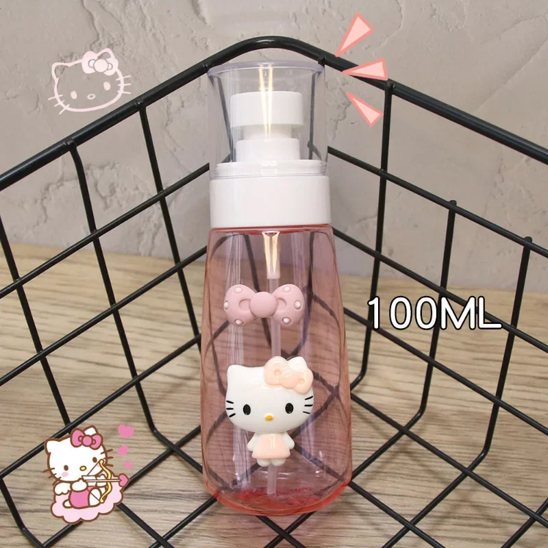 Three Models Sanrioed Dispensed Bottle HelloKittys Printed Cute Cartoon Makeup Moisturizing Perfume Travel Portable Spray Bottle