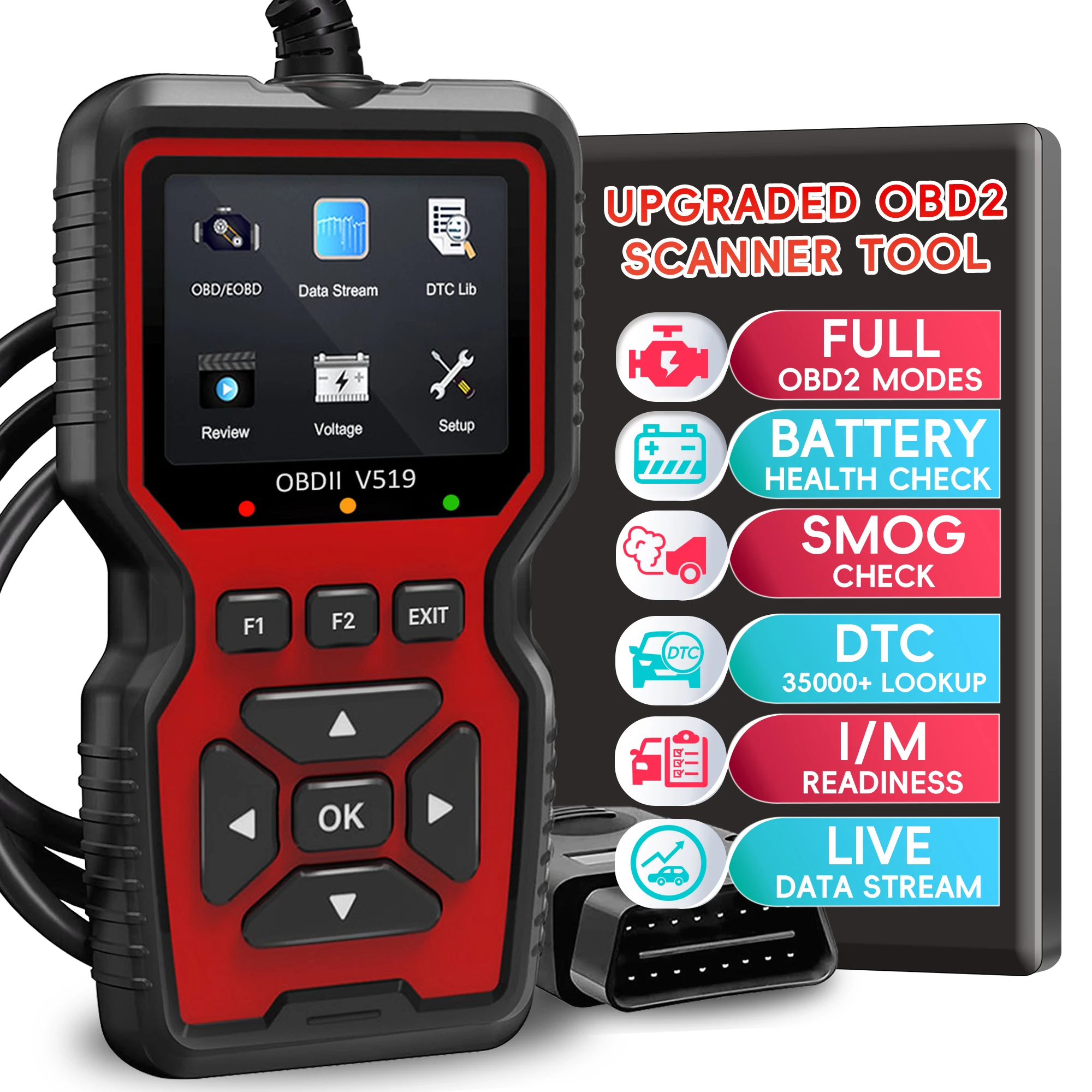 

Car OBD2 Scanner Diagnostic Tool Code Reader Car Engine Light Fault Code Scanner Diagnostic Tools V519 Automotive OBD II Scanner