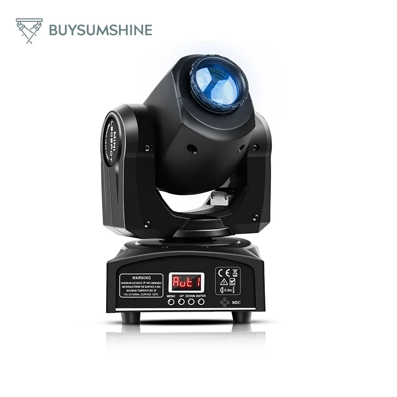 Buysumshine lampu sorot bergerak LED, lampu sorot panggung 30W RGBW untuk pesta disko DJ panggung DMX512 prisma Gobo