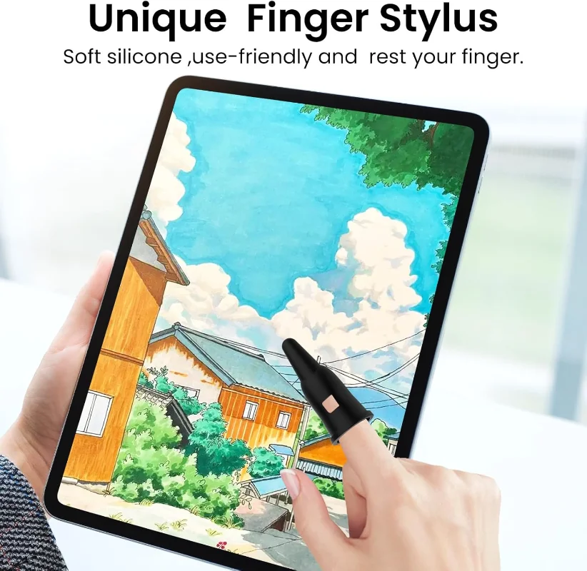 Penne stilo da dito in silicone morbido Schermo tablet universale ad alta precisione per iPhone/iPad/tablet Android