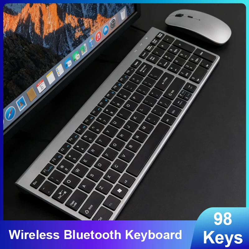 

Беспроводная Bluetooth-клавиатура для ноутбуков и настольных ПК, межустройственная, двухзонная, бесшумная, с ножничным механизмом переключения клавиш