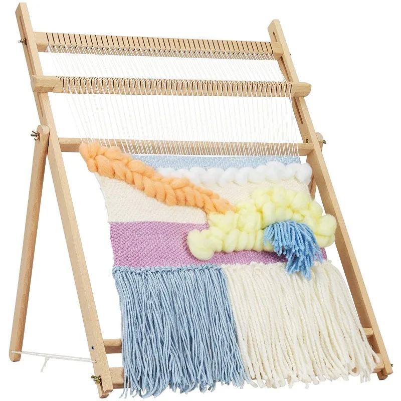 Large Size Hand Weaving Loom Machine, Wooden Yarn Knitting Tool for Adult Kids DIY Craft
