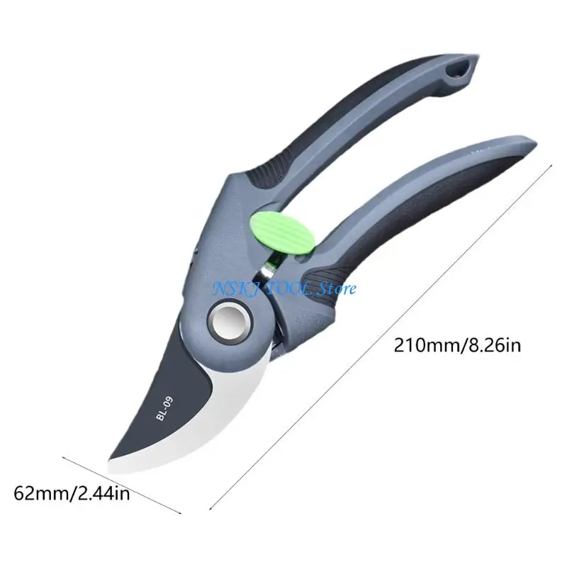 L8RC مقصات حديقة مريحة شديدة التحمل، مقص عالي الكربون من الفولاذ، تصميم خفيف الوزن مناسب لتقليم فرع الأشجار