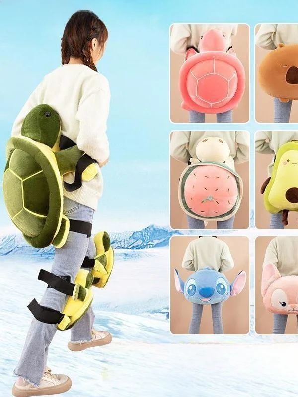 cute-white-bear-child's-pads-new-arrival-skiing-turtle-pad-unisex-knee-pads-fall-prevention-single-double-board-equipment