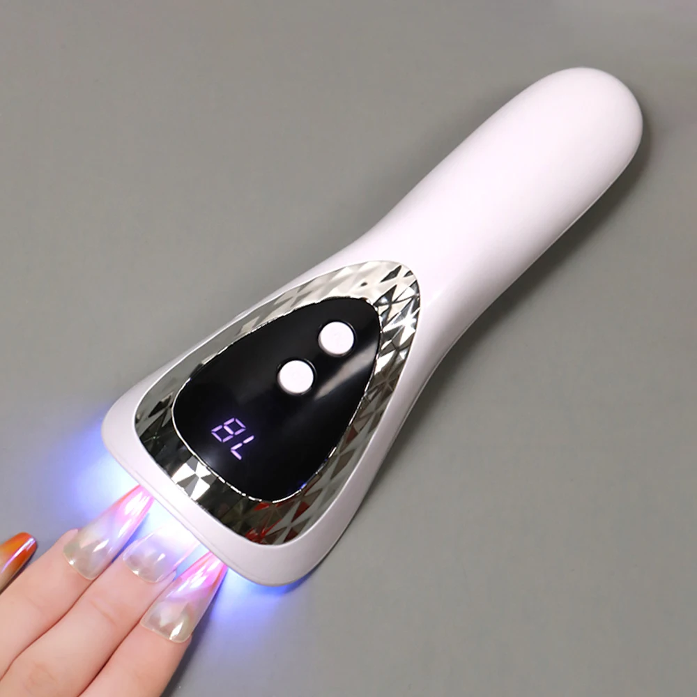 Lâmpada UV LED Portátil para Unhas, Recarregável via USB, Mini Lâmpada de Manicure, Secador de Unhas com 5 LEDs, Secagem Rápida para Esmalte em Gel