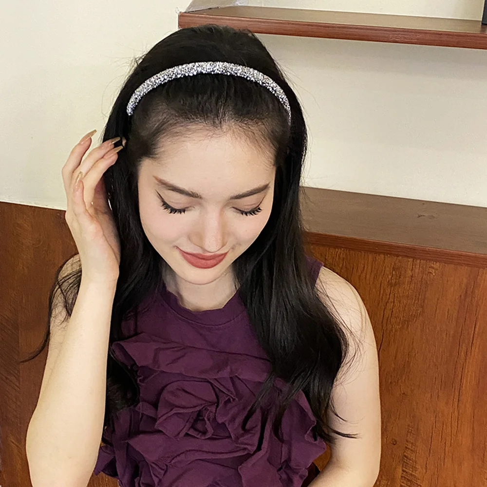 Обруч для волос Женский, с кристаллами и бисером