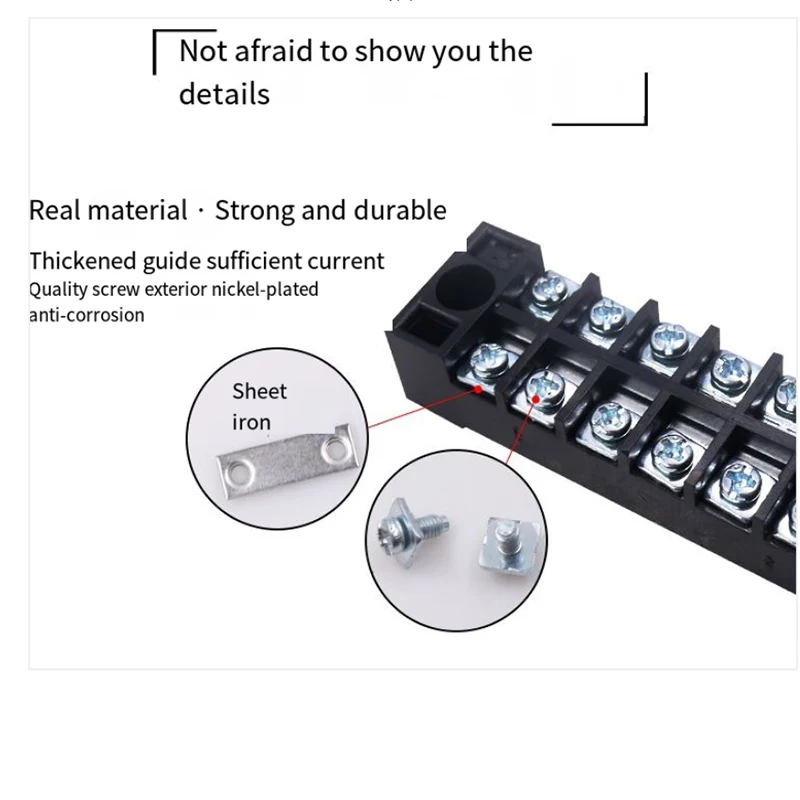 TB-1512 2512 Copper wiring terminal 3/4/5/6/8/10 Current Terminal block 25A Connector board Current 45A